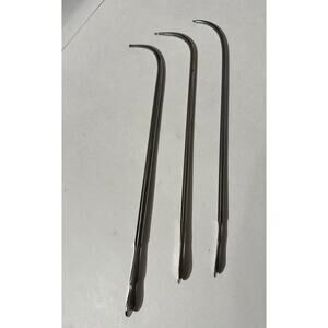 Lot Of 3 Urethral Sounds #14 rjstless Steel #22 Molted Germany And #16 Unmarked